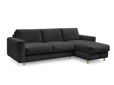 Canapé d'angle réversible convertible NOUVEAU COCOONE ouverture express tissu lisse
