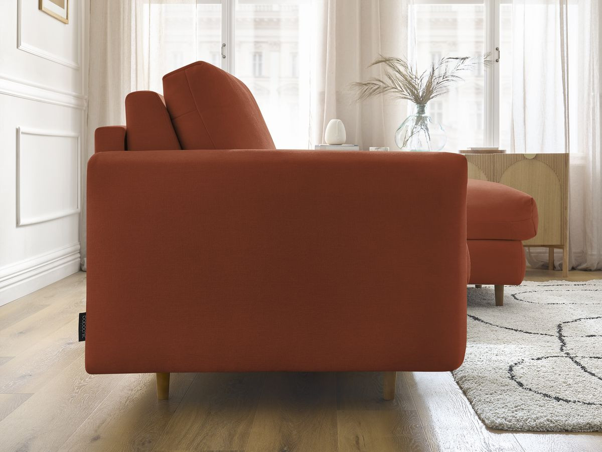 NIEUWE COCOONE omkeerbare hoekbank met snelle opening in gladde stof