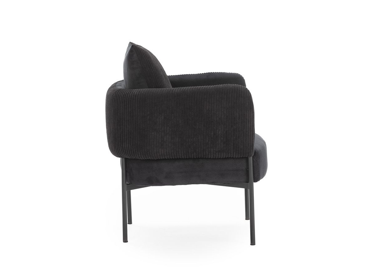 MARIN set met 220 cm eikenhouten eettafel + 6 GABIN corduroy fauteuils