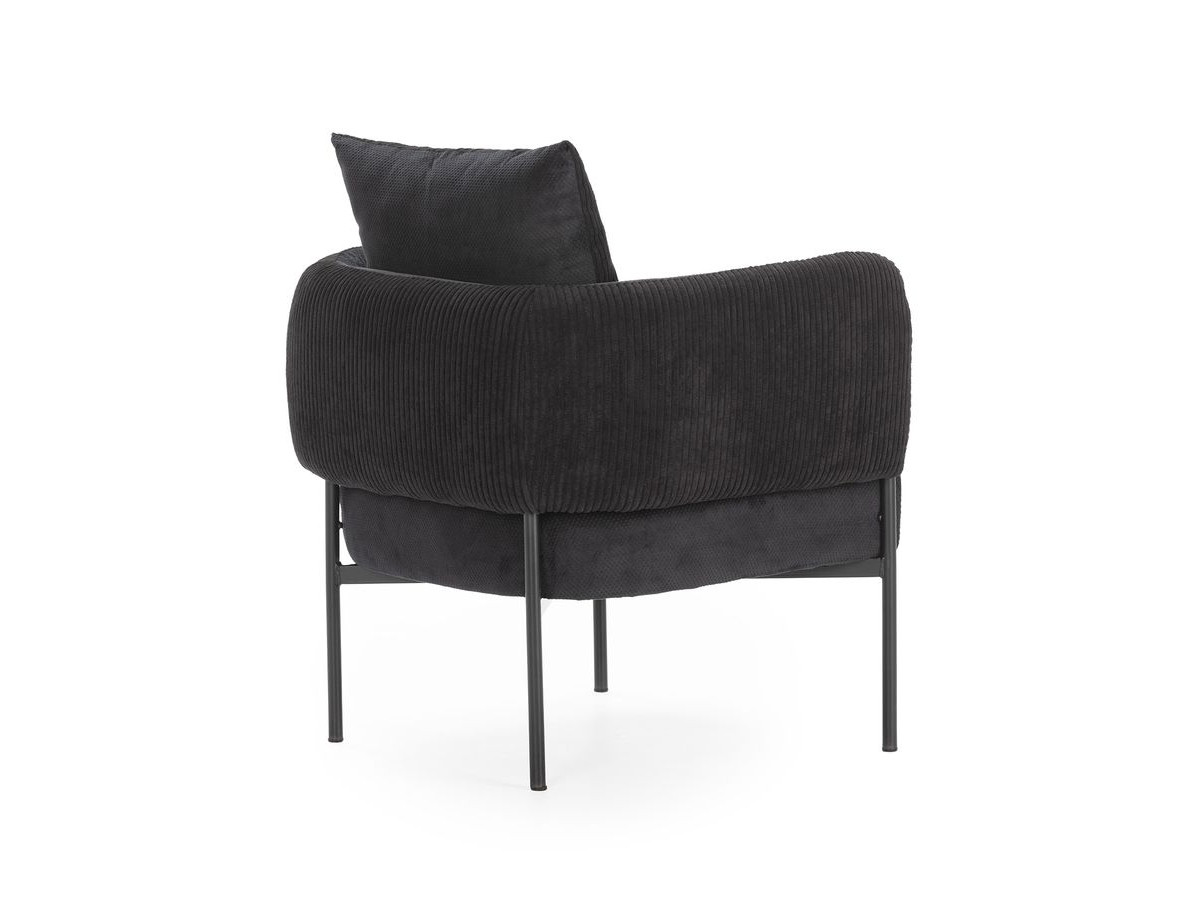 MARIN set met 220 cm eikenhouten eettafel + 6 GABIN corduroy fauteuils