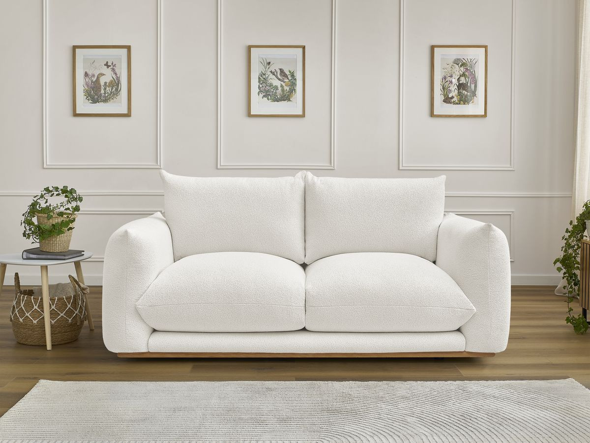 Canapé droit 2 places ERNEST bouclette blanc — vue 5