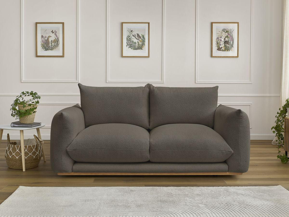 Canapé droit 2 places ERNEST bouclette marron — vue 5