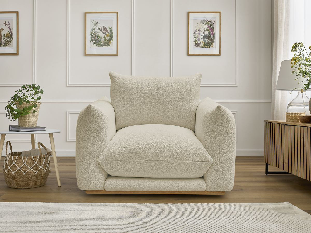 Fauteuil ERNEST tissu bouclette