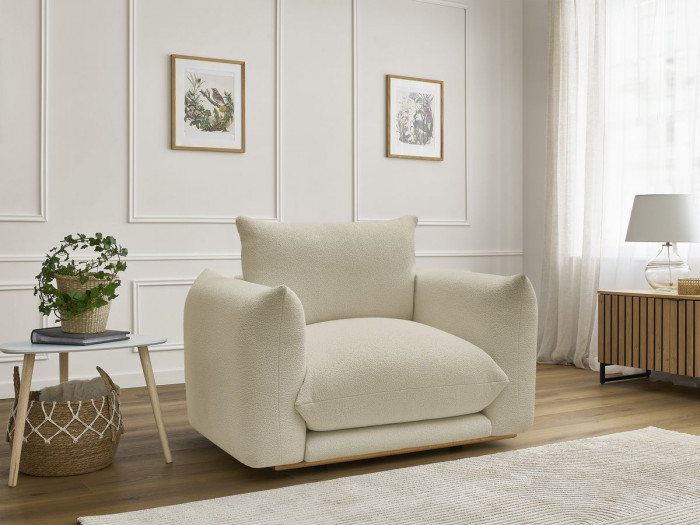 Fauteuil ERNEST tissu bouclette