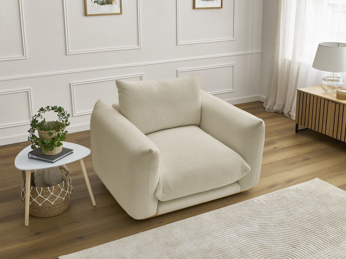 Fauteuil ERNEST bouclette beige — vue 6
