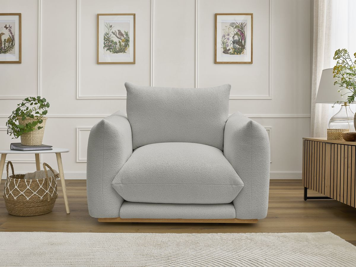 Fauteuil ERNEST bouclette gris clair — vue 5