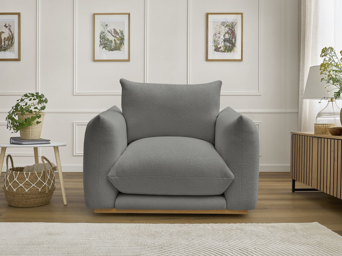 Fauteuil ERNEST tissu bouclette