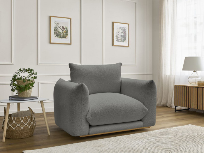 Fauteuil ERNEST tissu bouclette