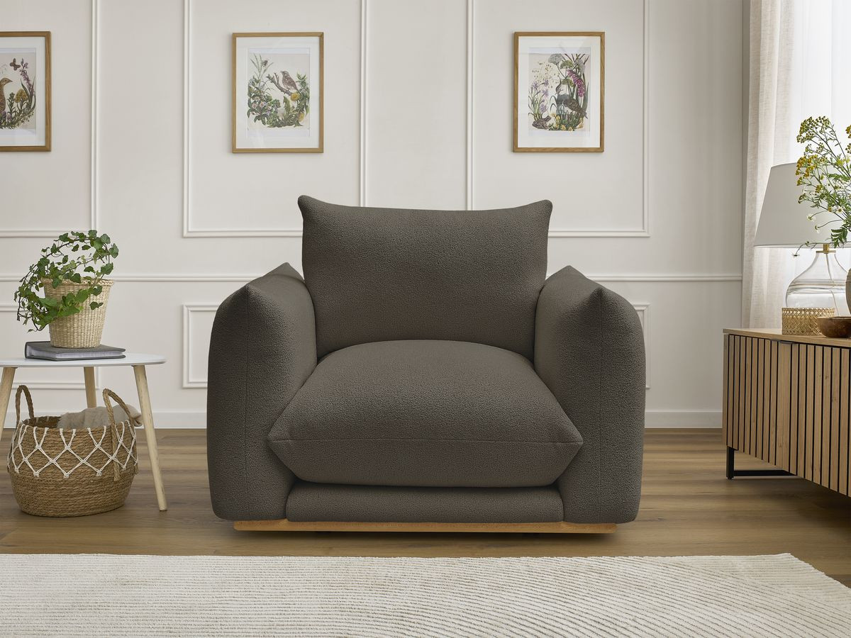 Fauteuil ERNEST bouclette marron — vue 5