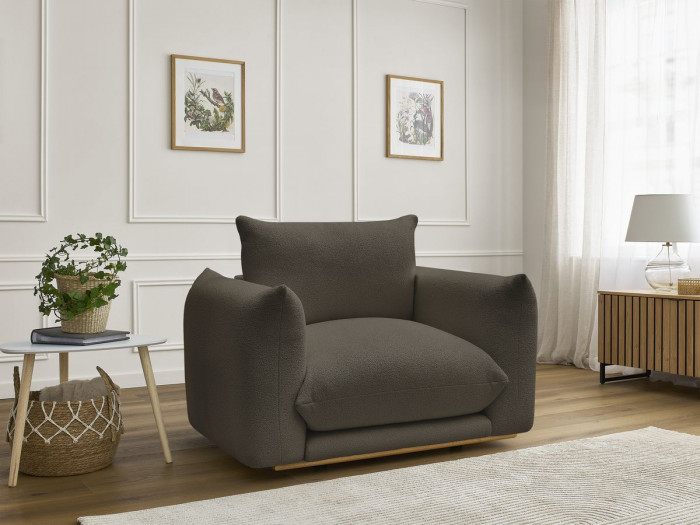 Fauteuil ERNEST tissu bouclette
