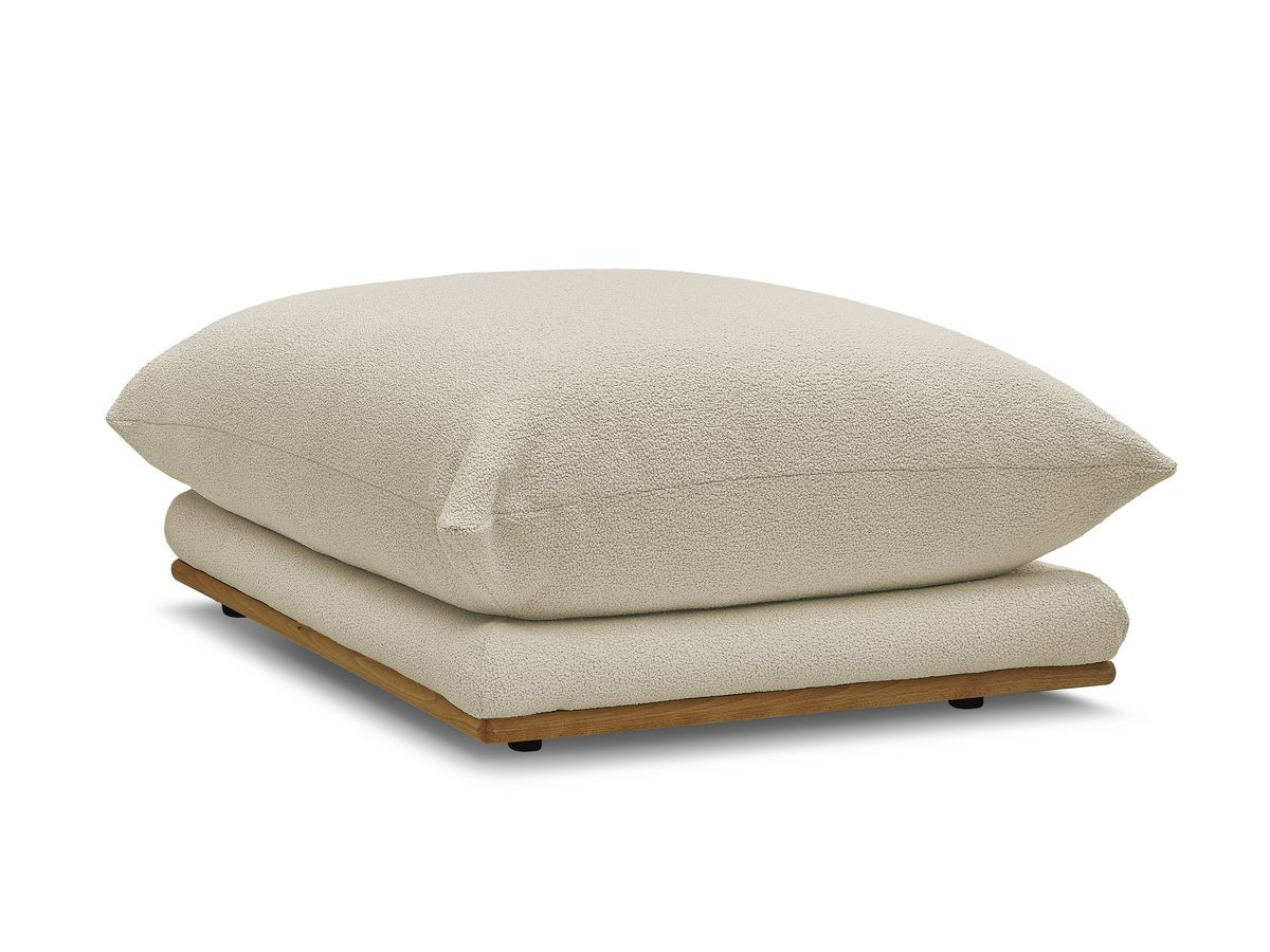 ernest poef in badstof gekleurd beige
