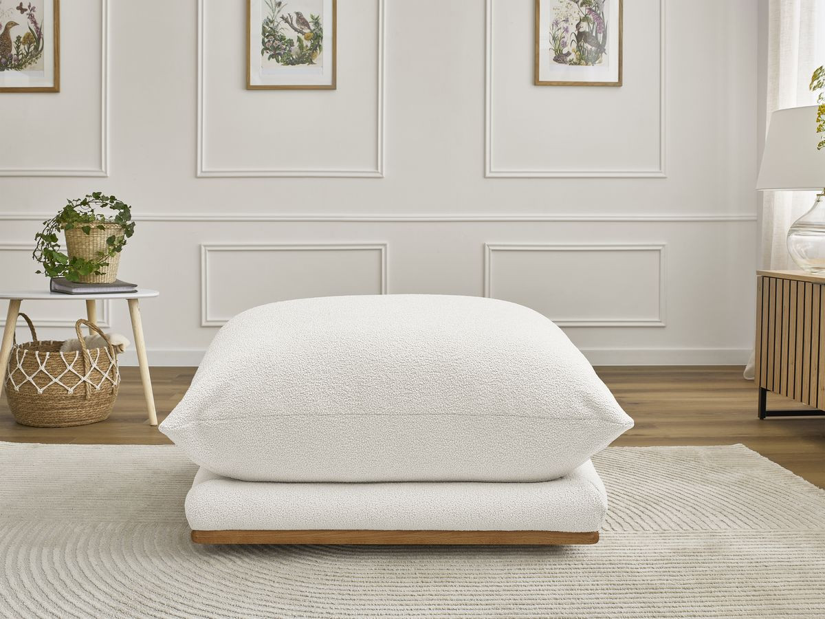 Pouf ERNEST bouclette blanc — vue 5