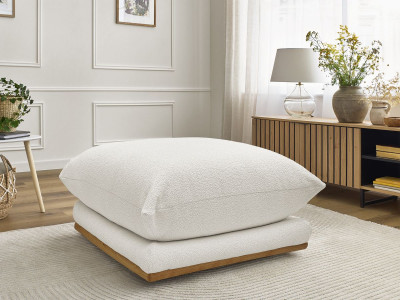 Pouf ERNEST tissu bouclette
