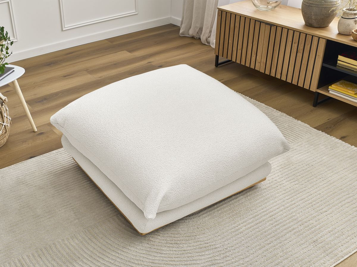 Pouf ERNEST bouclette blanc — vue 6