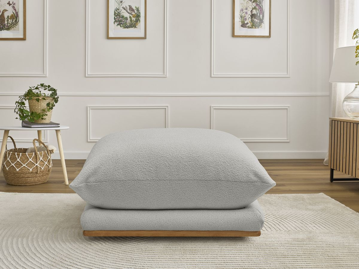 Pouf ERNEST bouclette gris clair — vue 5