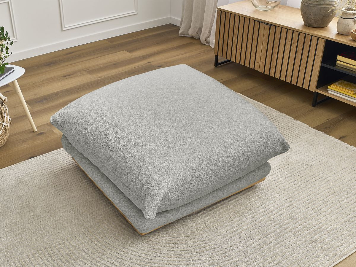Pouf ERNEST bouclette gris clair — vue 6