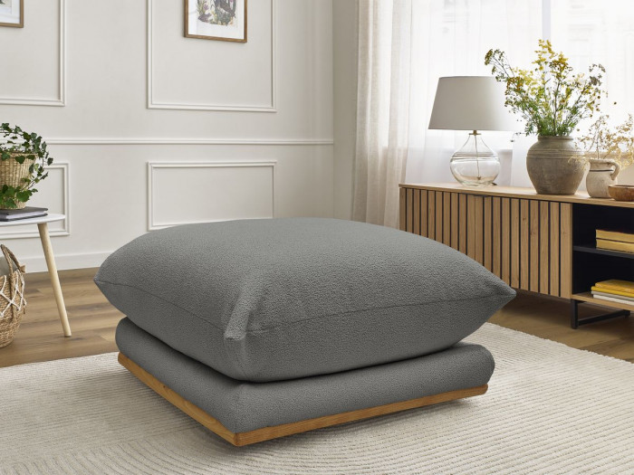 Pouf ERNEST tissu bouclette