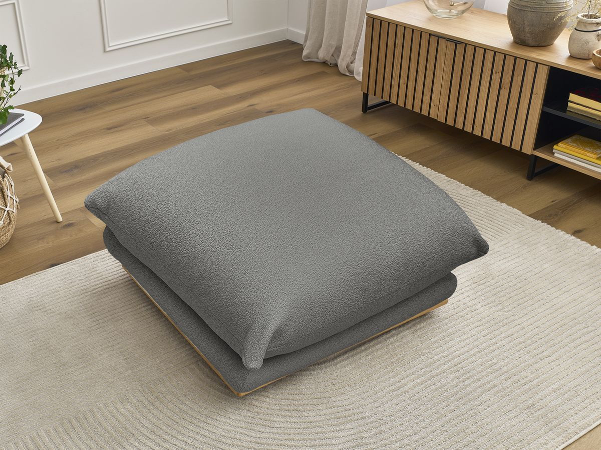 Pouf ERNEST bouclette gris foncé — vue 6