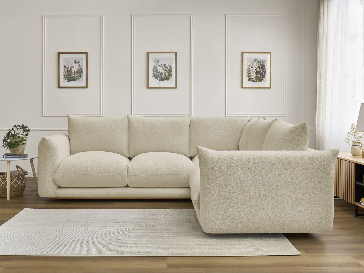 Canapé d'angle ERNEST bouclette beige — vue 5