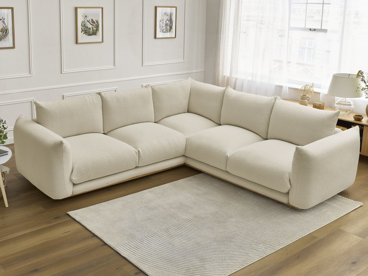 Canapé d'angle ERNEST bouclette beige — vue 6