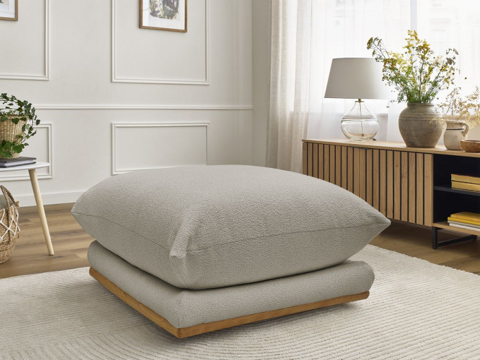 Pouf ERNEST tissu bouclette