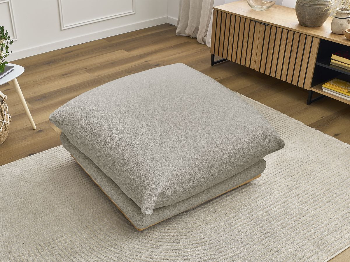 Pouf ERNEST bouclette taupe — vue 6