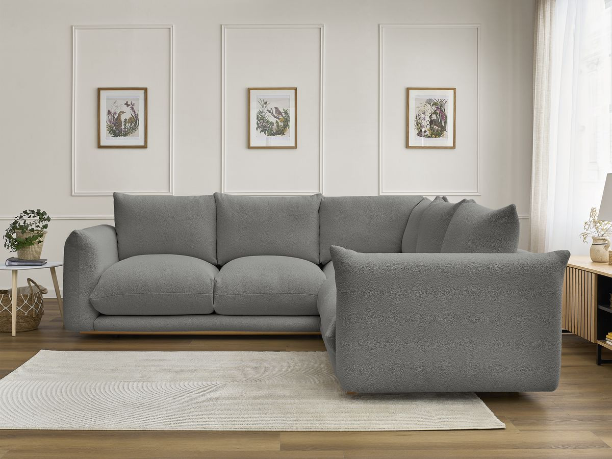 Canapé d'angle ERNEST bouclette gris foncé — vue 5