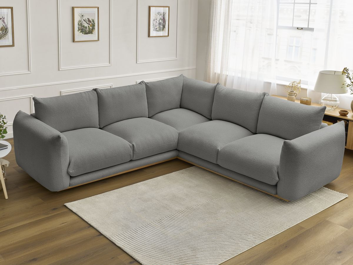 Canapé d'angle ERNEST bouclette gris foncé — vue 6