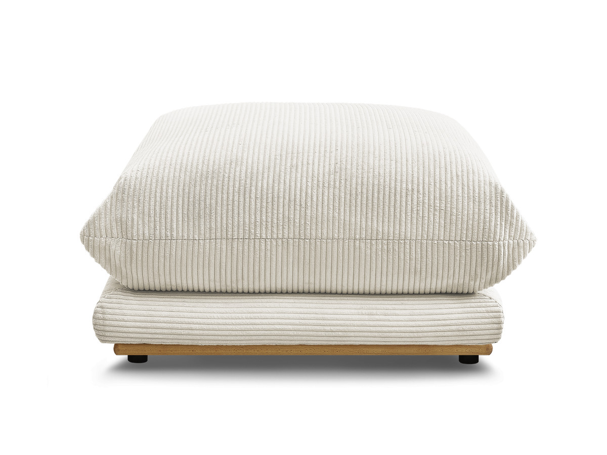 Pouf ERNEST velours côtelé beige — vue 6