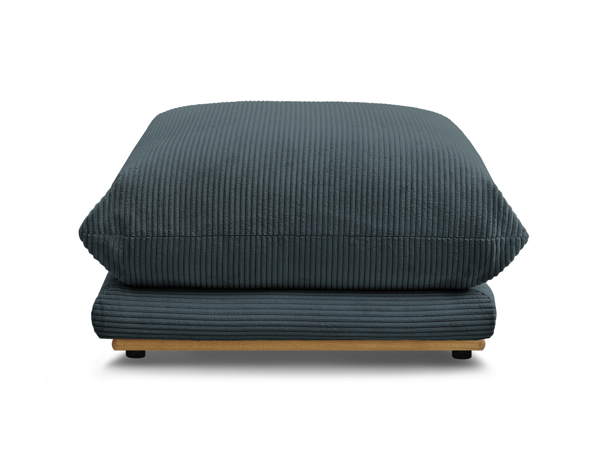 Pouf ERNEST velours côtelé bleu — vue 4