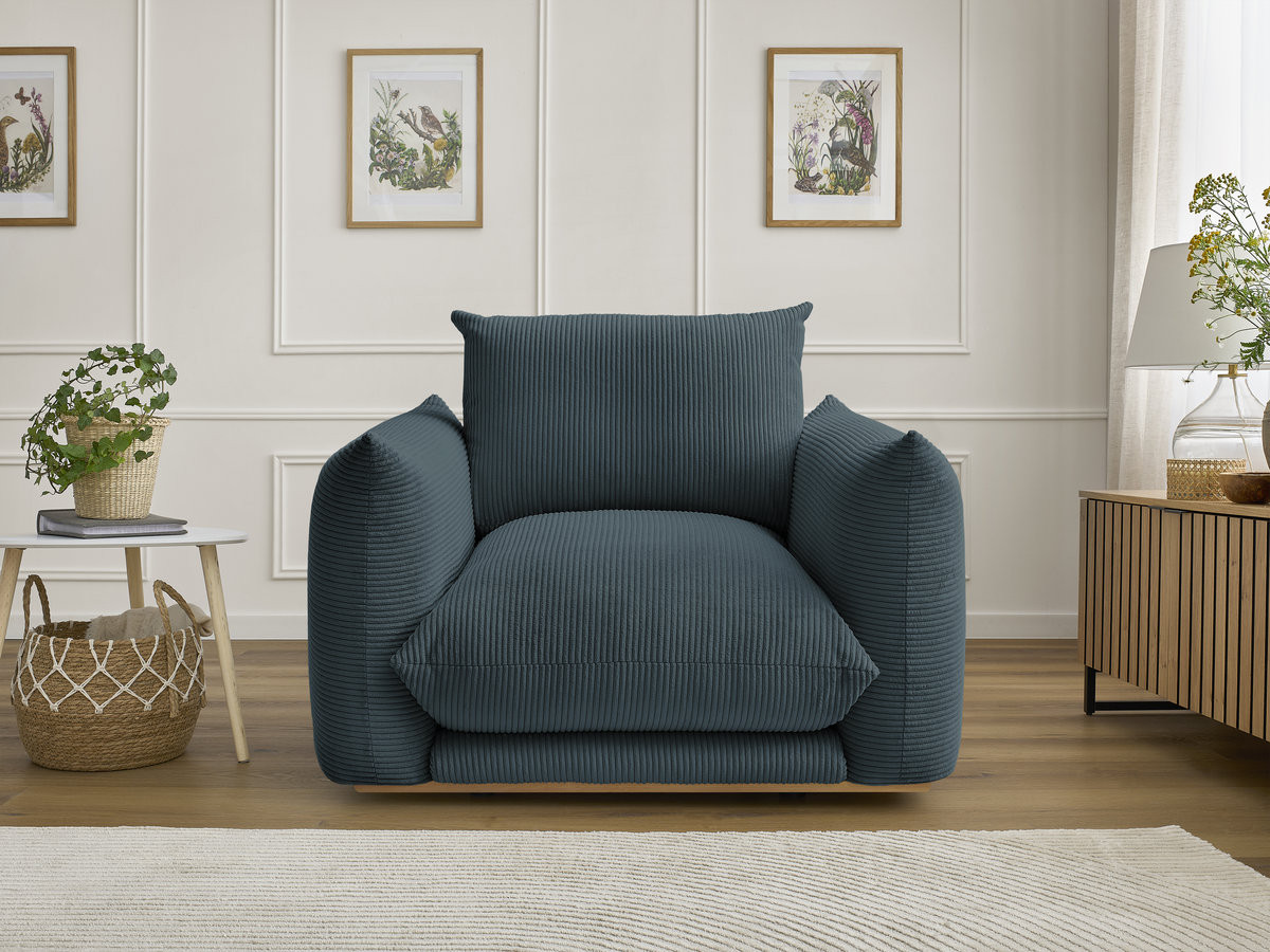 Fauteuil ERNEST tissu velours côtelé