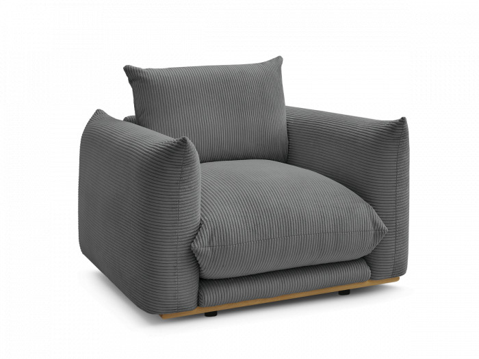 Fauteuil ERNEST tissu velours côtelé