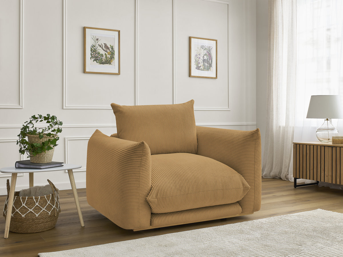 Fauteuil ERNEST tissu velours côtelé