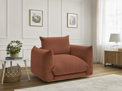 Fauteuil ERNEST tissu velours côtelé