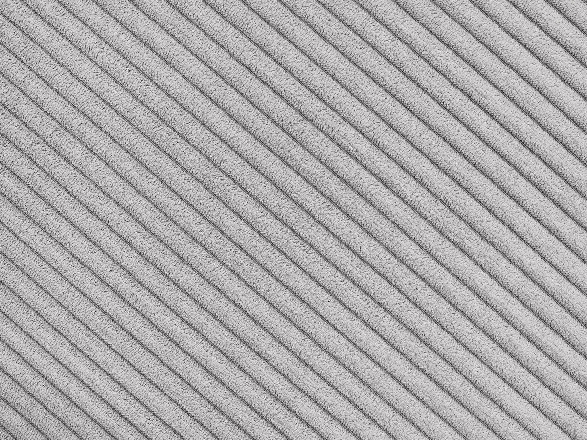 Canapé d'angle ERNEST velours côtelé gris clair — vue 6