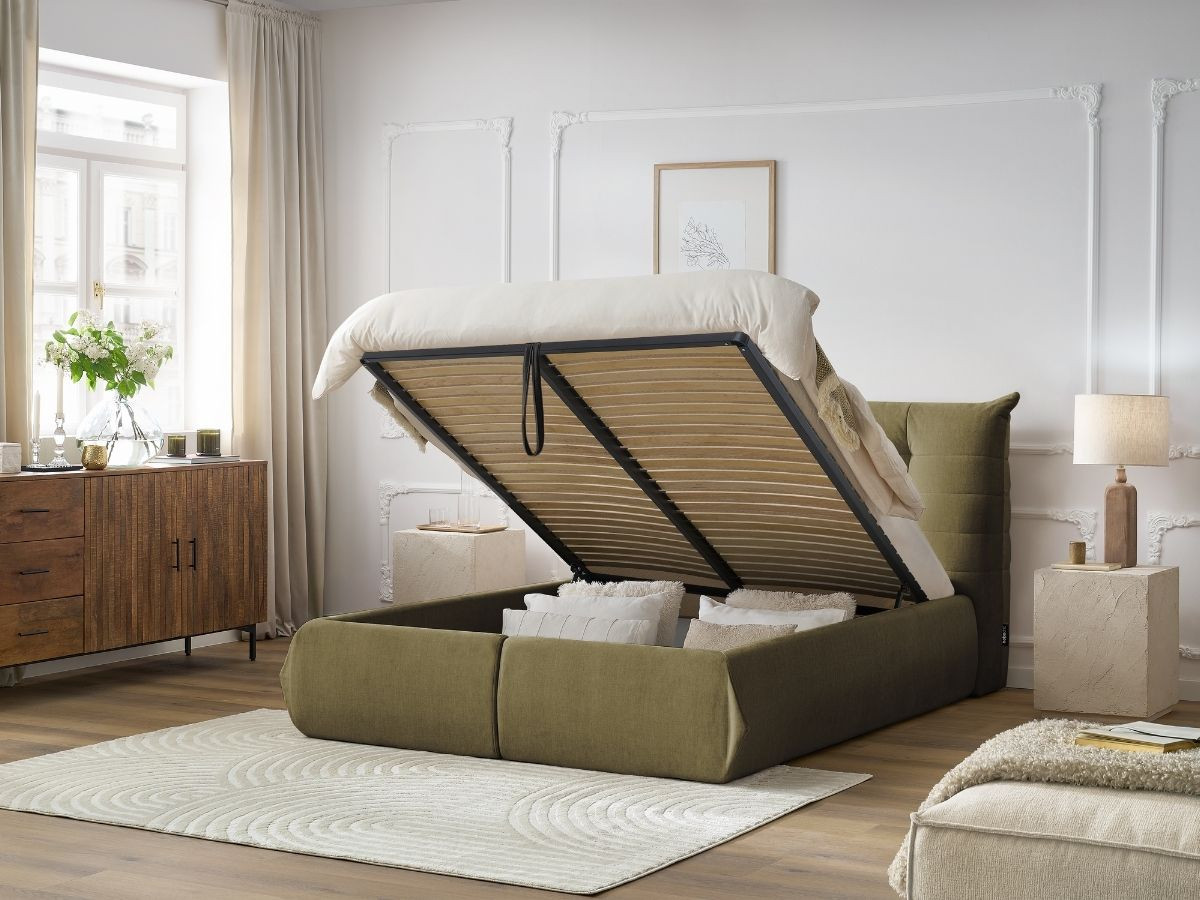 lit coffre clothilde de couleur vert