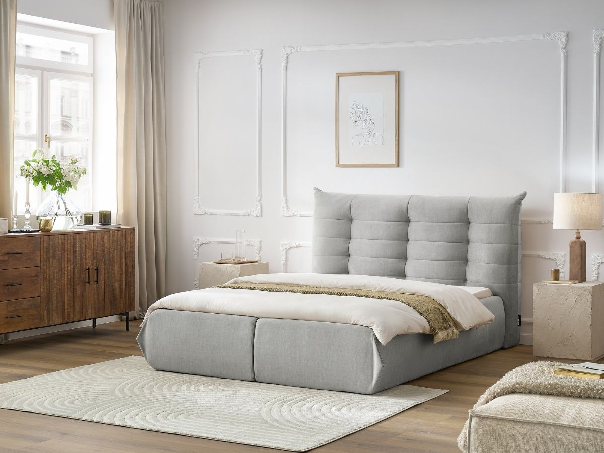 Lit coffre CLOTHILDE gris clair — vue 5