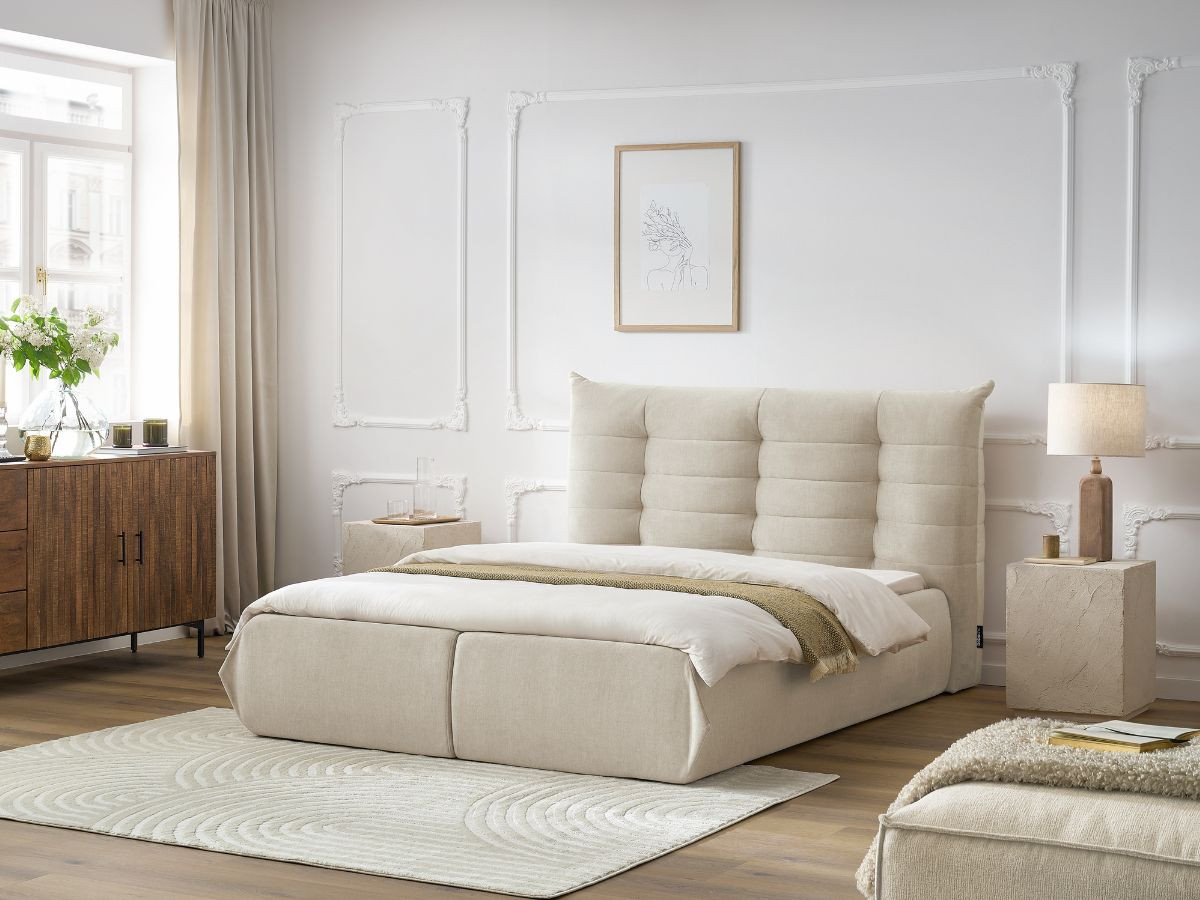 Lit coffre CLOTHILDE beige — vue 5