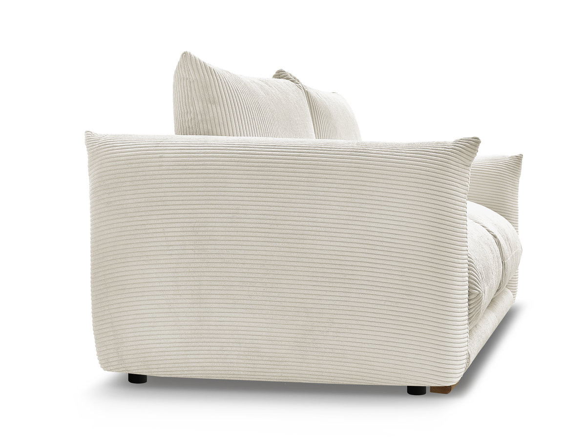 Canapé droit 2 places ERNEST velours côtelé beige — vue 6
