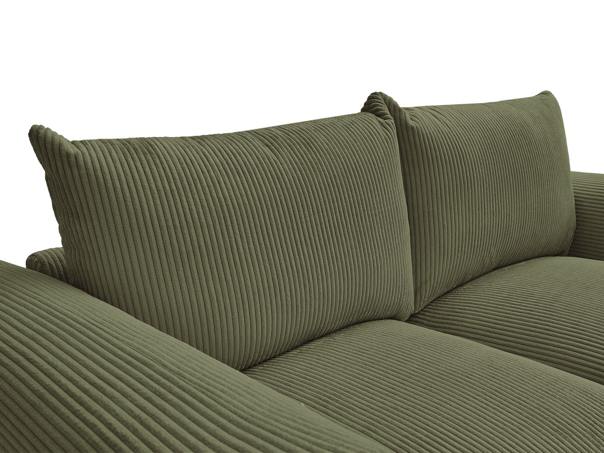 Canapé droit 2 places ERNEST velours côtelé vert — vue 6