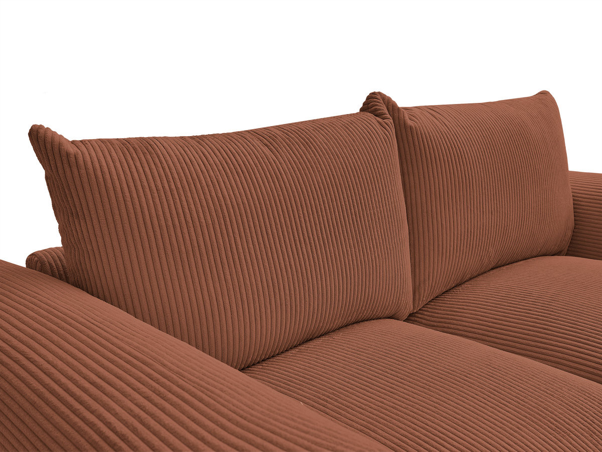 Canapé droit 2 places ERNEST velours côtelé orange — vue 6