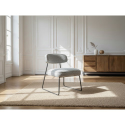 Lot de 2 fauteuils MANON bouclette - vue 2