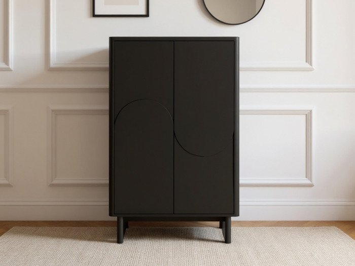 Buffet haut 2 portes 80 cm ESTEBAN formes géométriques