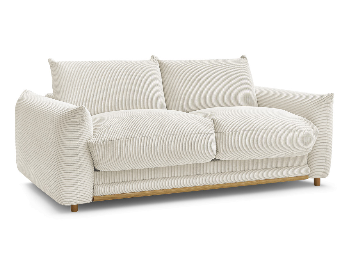 ernest 3-zits rechte slaapbank in corduroy stof gekleurd beige