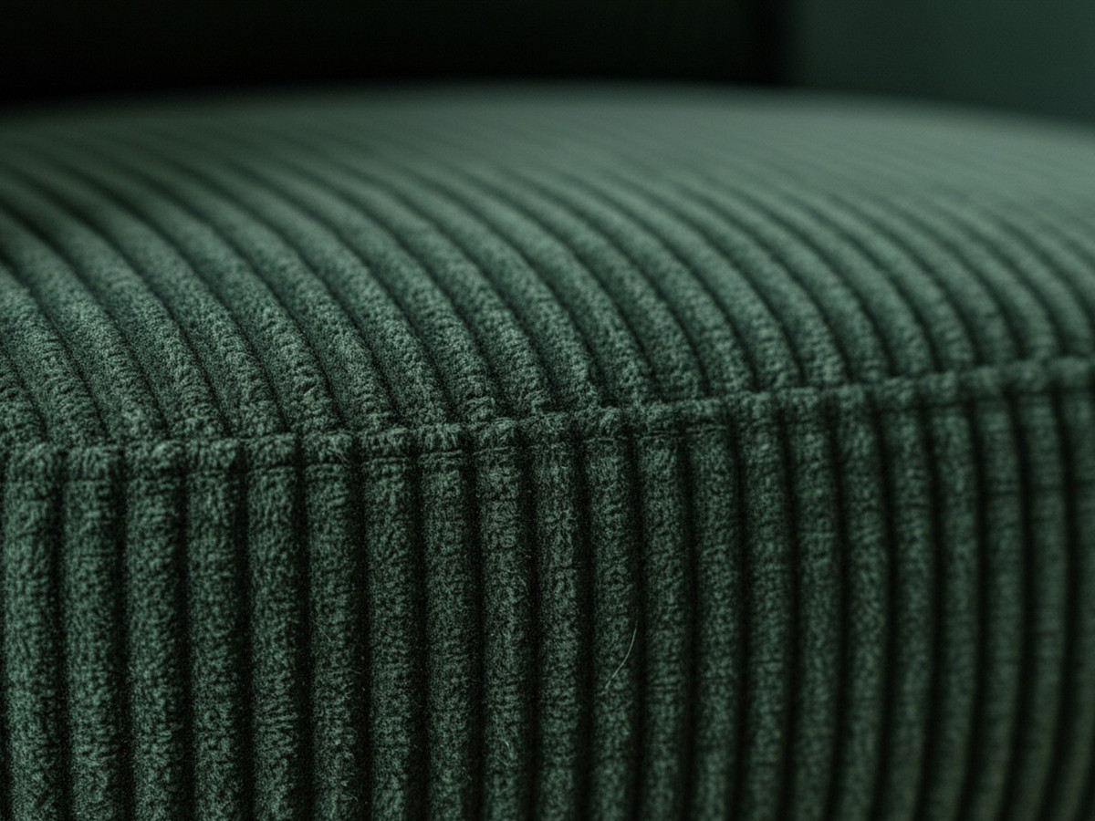 MARIN set met 220 cm eikenhouten eettafel + 6 GABIN corduroy fauteuils