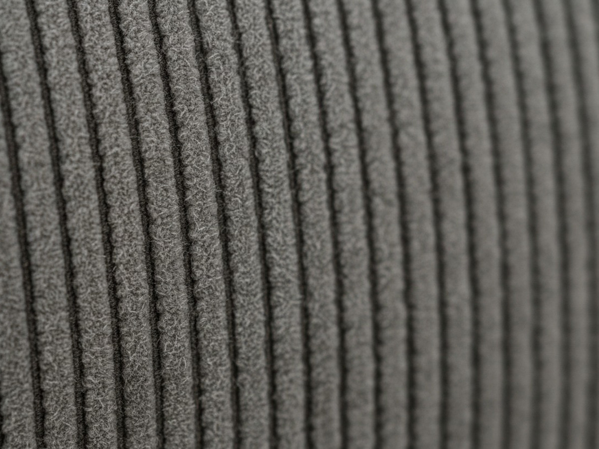 MARIN set met 220 cm eikenhouten eettafel + 6 GABIN corduroy fauteuils