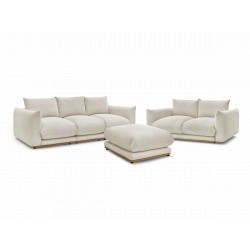 Ensemble droit fixe + pouf
