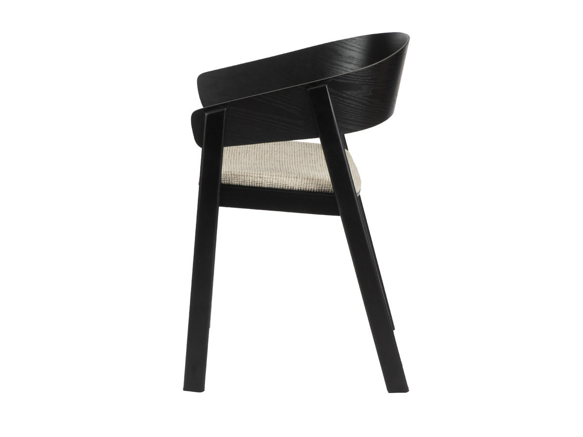 Lot de 2 chaises de table RANI avec accoudoir noir — vue 6