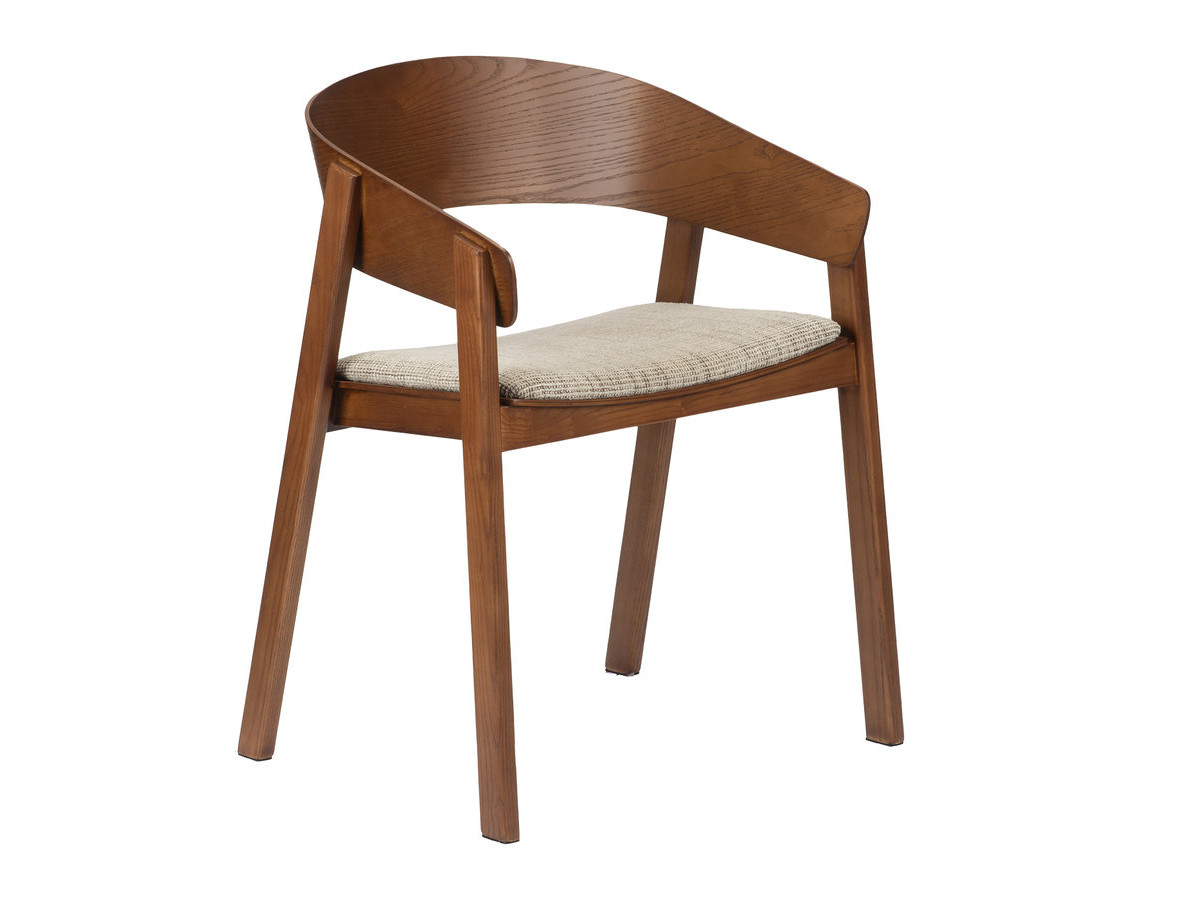 Lot de 2 chaises de table RANI avec accoudoir marron — vue 5