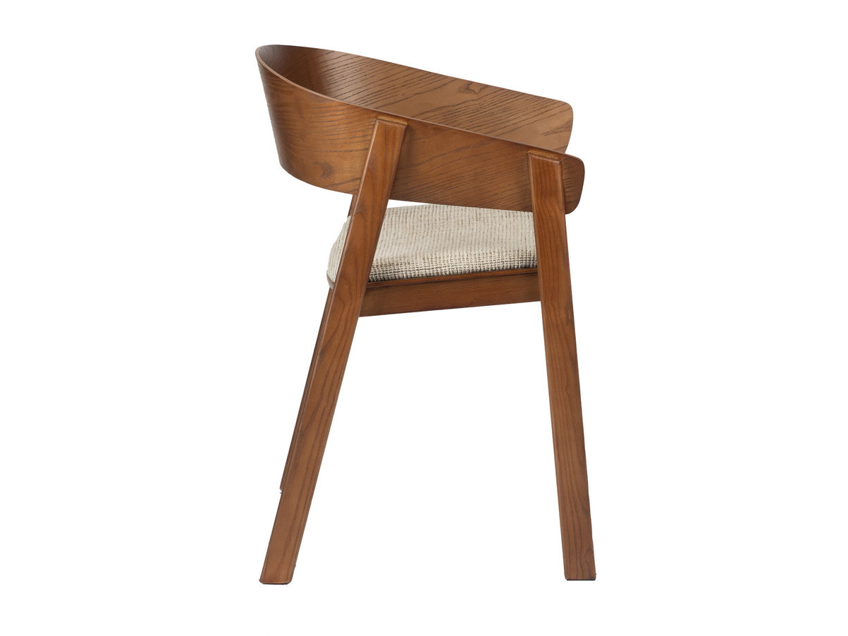 Lot de 2 chaises de table RANI avec accoudoir marron — vue 6